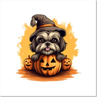 Halloween Shih Tzu Dog #3 Posters and Art